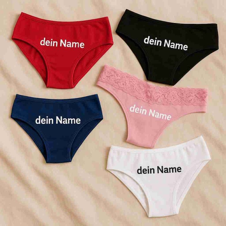 Individuell personalisierte Damenhöschen mit Wunschtext – getragen & einzigartig gestaltet